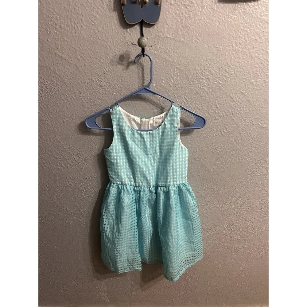 Girls children's place Blue Plaid‎ dress sleeveless Size 6X/7